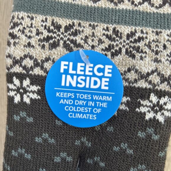 Columbia Fleece Lined Thermal Crew Socks 2Pk Brown Midweight Men’s Size 6-12 NWT - Picture 3 of 9